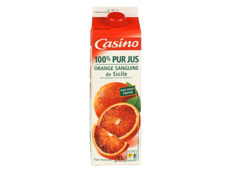100% pur jus d?orange sanguine