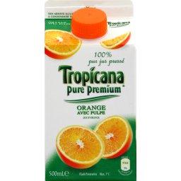 Pur jus d'orange avec pulpe TROPICANA Pure Premium, 50cl