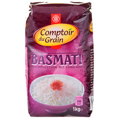 Riz Comptoir du Grain Basmati long blanchi 1kg