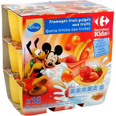 Fromage frais Petit Froossy fruits Carrefour Kids