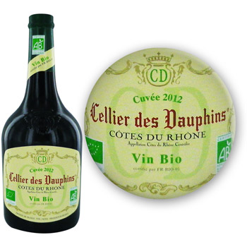 Vin rouge bio AOC Cotes du Rhone CELLIER DES DAUPHINS, 75cl