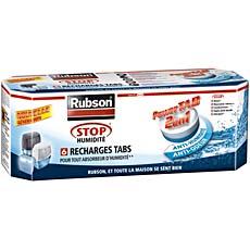 6 Recharges Power Tabs 2 en 1 pour absorbeur Stop Humidite RUBSON