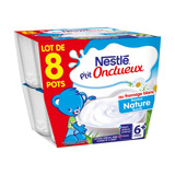 p'tit onctueux fromage blanc nature nestle 8x100g