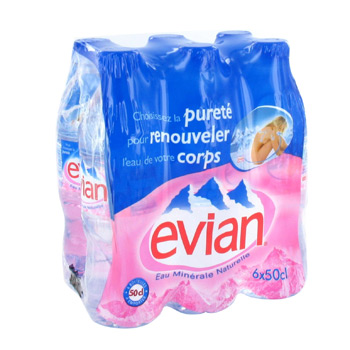 Evian eau minérale naturelle 6x50cl