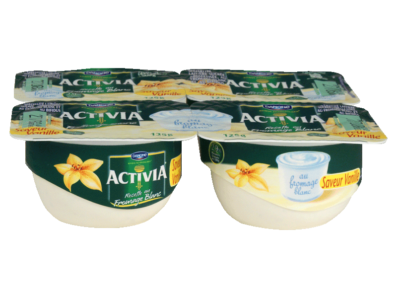 ACTIVIA Recette au Fromage Blanc saveur vanille, 2,9%MG, 4x125g