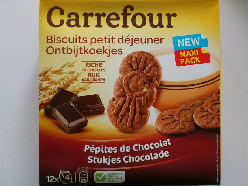 Biscuits Petit Déjeuner pépites de chocolat