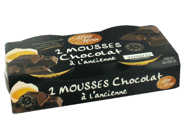 Mousse au chocolat Marie Morin A l'ancienne - 2x100g