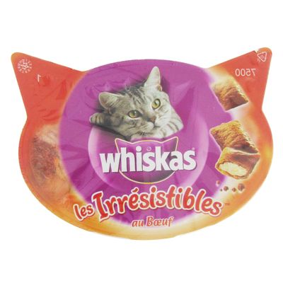 Whiskas, Les Irresistibles - Friandises pour chats au boeuf, la boite de 60 g