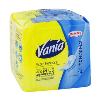 Vania serviettes hygieniques extra finesse normal x14