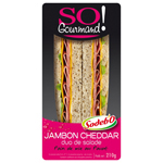 Sandwich So Gourmand ! pain au pavot-jambon-cheddar-salade SODEBO, 210g