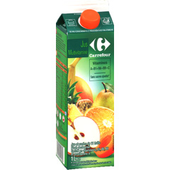 Jus multifruits Réveil Vitaminé 100% pur fruit pressé Carrefour